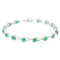 Bracelet en argent et Emeraude de Zambie