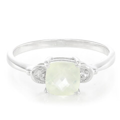 Bague en argent et Préhnite