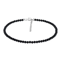 Collier en argent et Tourmaline noire