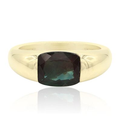 Bague en or et Tibétanite verte