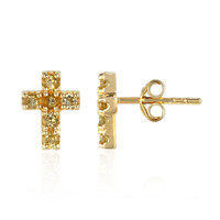 Boucles d'oreilles en argent et Citrine