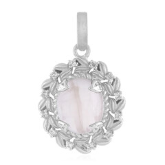 Pendentif en argent et Quartz rose