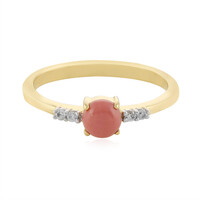 Bague en argent et Opale rose d'Australie