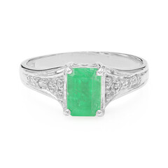 Bague en argent et Emeraude de Bahia