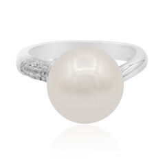 Bague en argent et Perle de culture d'eau douce (TPC)