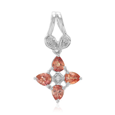 Pendentif en argent et Rubis rouge du soir
