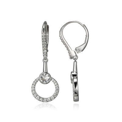 Boucles d'oreilles en argent et Zircon (Adela Silber)