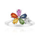 Bague en argent et Saphir vert