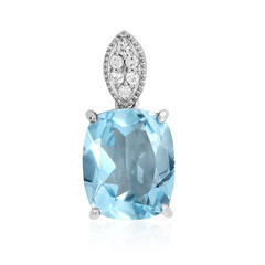 Pendentif en argent et Topaze bleu ciel