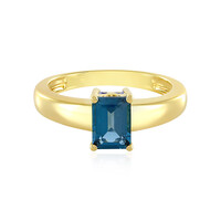 Bague en argent et Topaze bleu de Londres
