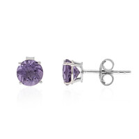 Boucles d'oreilles en argent et Quartz Myrtille