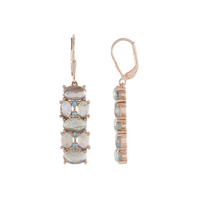 Boucles d'oreilles en argent et Labradorite bleue de Maniry (KM by Juwelo)