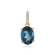Pendentif en or et Topaze bleu de Londres