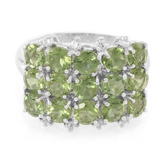 Bague en argent et Apatite de Russie