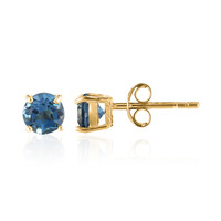 Boucles d'oreilles en argent et Topaze bleu de Londres