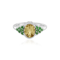 Bague en argent et Béryl jaune