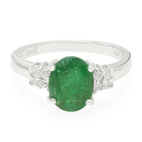 Bague en argent et Emeraude de Bahia