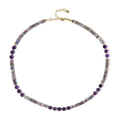 Collier en argent et Saphir mystique  (Riya)