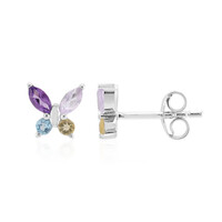 Boucles d'oreilles en argent et Améthyste