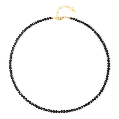 Collier en argent et Spinelle noir
