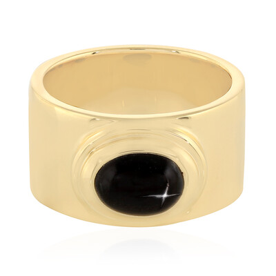 Bague en argent et Diopside étoilé d'Inde