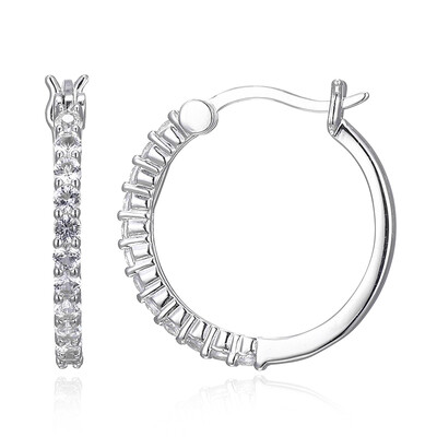 Boucles d'oreilles en argent et Topaze blanche