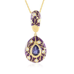 Collier en argent et Iolite (Adela Silber)