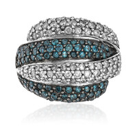 Bague en or et Diamant SI2 bleu
