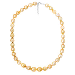 Collier en argent et Perle dorée des mers du sud (TPC)