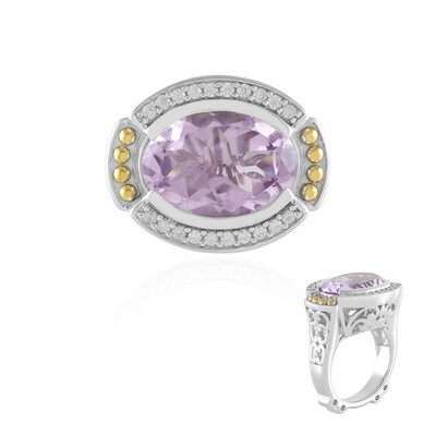 Bague en argent et Améthyste Rose de France (Dallas Prince Designs)