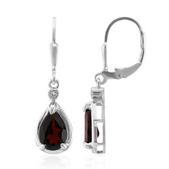 Boucles d'oreilles en argent et Grenat