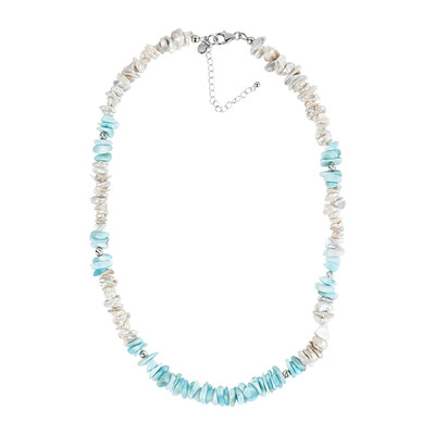 Collier en argent et Larimar