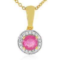 Collier en argent et Saphir rose de Madagascar