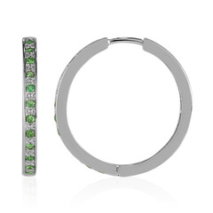 Boucles d'oreilles en argent et Grenat Tsavorite