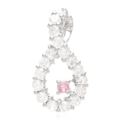 Pendentif en argent et Saphir Padparadscha