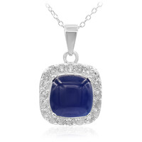 Collier en argent et Calcédoine bleue