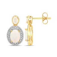 Boucles d'oreilles en argent et Opale Welo