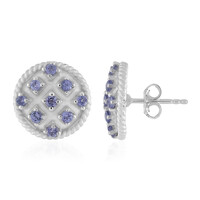Boucles d'oreilles en argent et Tanzanite