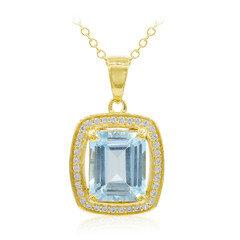 Collier en argent et Topaze bleu ciel