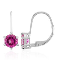 Boucles d'oreilles en argent et Topaze rose