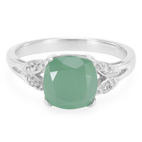 Bague en argent et Calcédoine verte