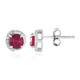 Boucles d'oreilles en argent et Rubis de Bemainty