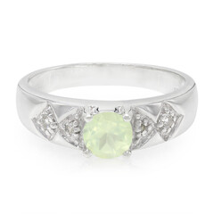 Bague pour homme en argent et Préhnite