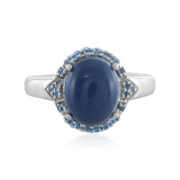 Bague en argent et Opale bleue