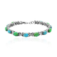 Bracelet en argent et Turquoise verte de Kingman (Art of Nature)