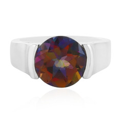 Bague en argent et Topaze mystique sienne