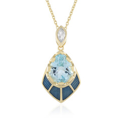 Collier en argent et Topaze bleu ciel (Adela Silber)