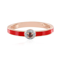 Bague en argent et Diamant rouge I4