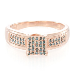 Bague en argent et Diamant fantaisie
