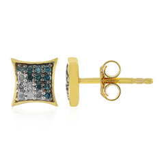 Boucles d'oreilles en argent et Diamant I3 (J)